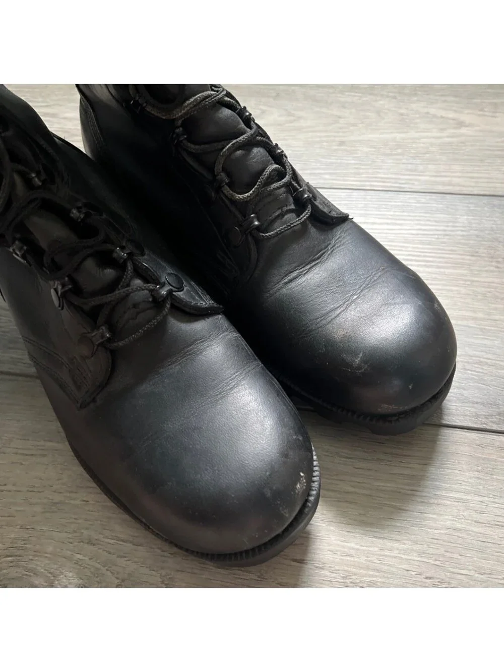 Vintage US Military Combat Boots Men's 8.5 Black Leather 1988
